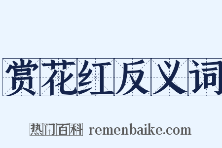 赏花红反义词是什么意思的图片